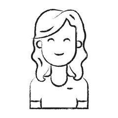 Hand drawn Girl avatar icon