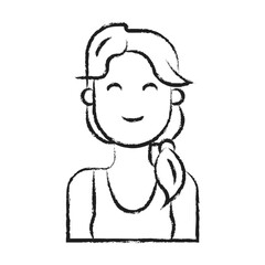 Obraz premium Hand drawn Woman avatar icon