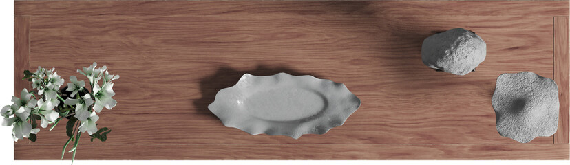 Top view of marble Sideboard Table © Matheus