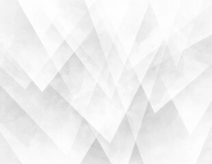 Abstract white background pattern of triangle shapes layered in geometric design, modern art layout, abstract black and white background illustration with texture pattern