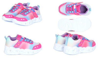 Images of a girl's footwear