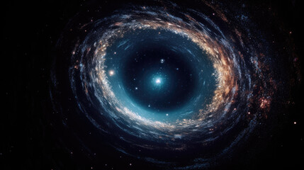 Obraz premium A deep space black hole galaxy.