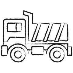 Hand drawn Loading truck icon