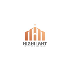 Highlight Real Estate logo with minimalist icon