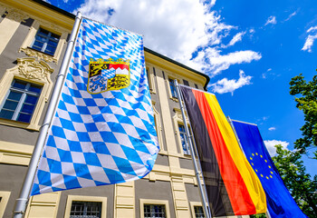 typical flag of the german state bavaria