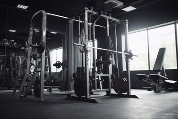Fototapeta premium Modern gym. Generate Ai