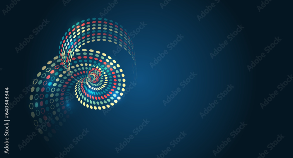 Poster Futuristic network or business analytics. Structuring the flow of information. Data analytics concept. Sorting a large amount of data on a dark background. Big data visualization.