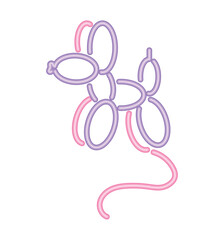 neon dog helium balloon