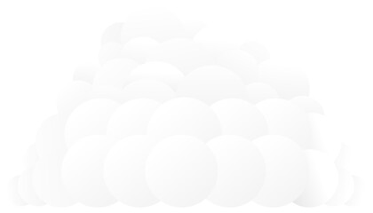 White fluffy cloud. Vector illustration.	