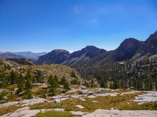 Panoramic view Valley of Marble (Vallée des merveilles) in the Mercantour National Park near...