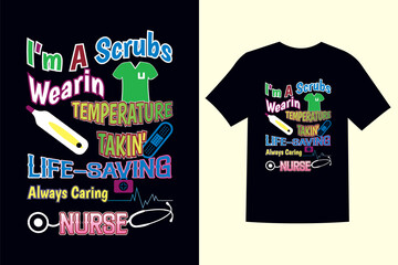 Nursing t-shirt design, nurses t-shirt design, custom nurse shirts, Nurse T-shirt Design Typographic.