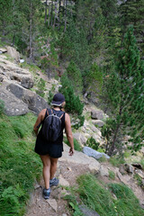 Woman trekking in the mountain