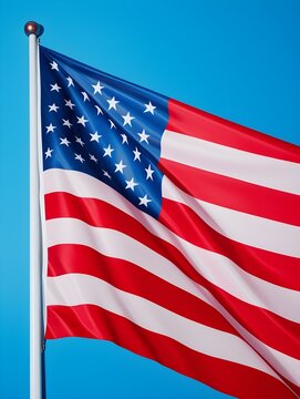 Symbolic Fusion: Minimalist Pop Art Rendering of the American Flag