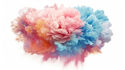 Fototapeta premium Swirling pink and blue smoke background. Illustration for banner, poster, cover, brochure or presentation.