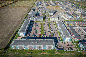 Sweeping Aerial Perspective: Evergreen's Saskatoon, Saskatchewan Essence