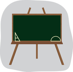 Chalkboard for learning. High quality vector illustration.