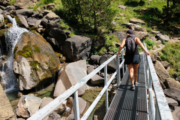 Woman trekking in the mountain