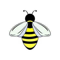 Bee sign symbol icon illustration vector Design template. Suitable for Creative Industry, Multimedia, entertainment, Educations, Shop, and any related business
