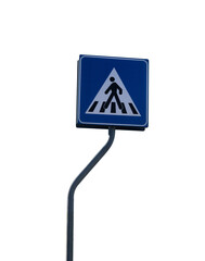 pedestrian crossing road sign isolated