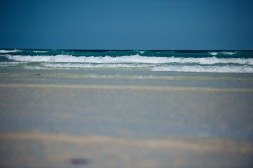 Stunning view from Mnemba beach in Zanzibar to the Indian Ocean.