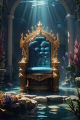 The throne of the sea king, Poseidon