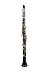 Isolated black clarinet musical instrument