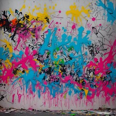 Colourful graffiti wall