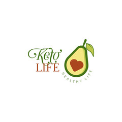 Obraz premium Keto Life logo for Ketogenic Diet Companies
