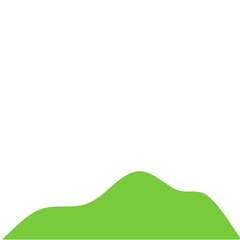 Obraz premium Green Hill Cliffs Edge Canyon