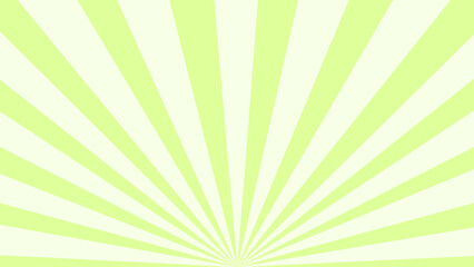 Green retro background with rays