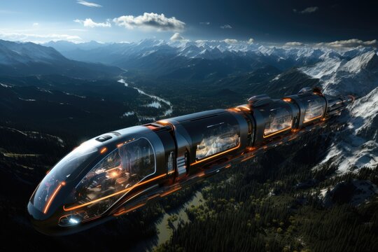 Future of travel, space tourism train