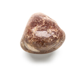 Beautiful pebble stone on white background