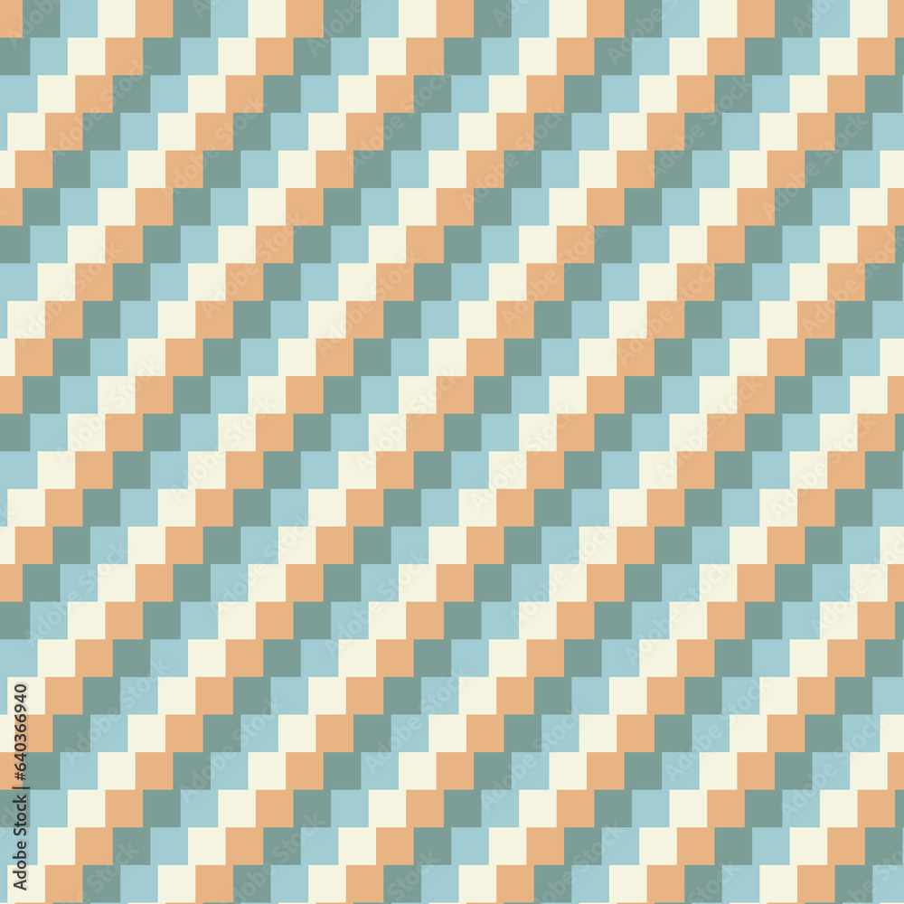 Canvas Prints geometric diagonal seamless pattern. zigzag repeat vector illustration background.pastel check patte