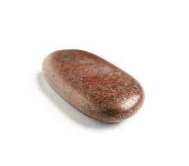 Brown pebble stone on white background