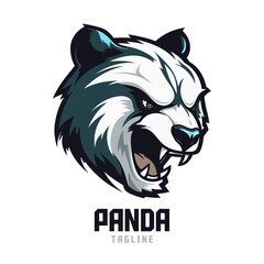 Dynamic Panda Mascot: Illustration and Vector Graphic for E-Sport and Sport Teams
