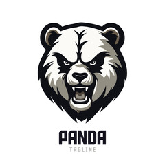 Panda Illustration Logo: Captivating Vector Graphic for Gaming and Sport Teams
