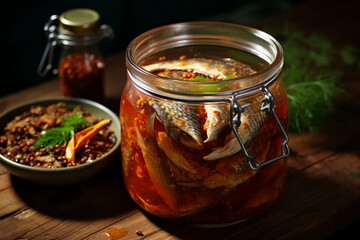Fermented Fish. fermented fish asia asian cooking del, generative ai