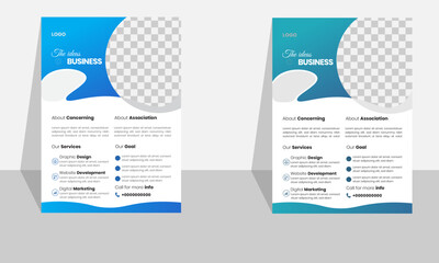 Modern & colorful business flyer template.
