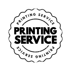 Printing Service text stamp, concept background