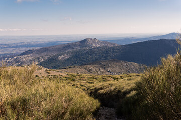 mountains in the morning, view from the top, Spain, Madrid