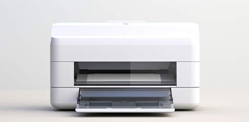 An office workspace features a versatile printer, copier, scanner, embodying a multi-functional photocopier machine. This essential equipment is adept at scanning documents.