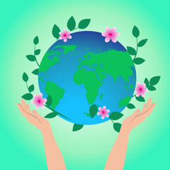 Save the world, peace or ecology, sustainability and environmental protection, world care and support concept, hands holding planet earth with care and other cover to protect