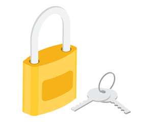 padlock with keys Icons
