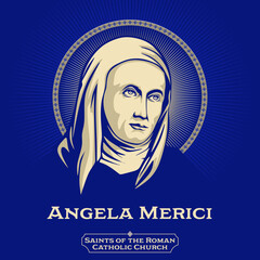 Catholic Saints. Angela Merici (1474-1540) was an Italian religious educator who is honored as a saint by the Catholic Church. - obrazy, fototapety, plakaty