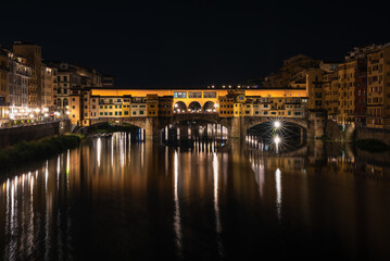 Ponte Vecchio in Florence at night