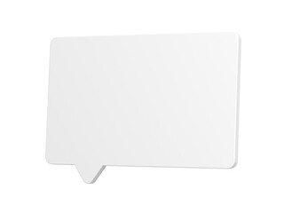 Chat icon. Isolated. Empty. Speech bubble. Blank. Message. 3d illustration.
