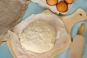 Homemade pizza dough with yeast ready for use - 640388152