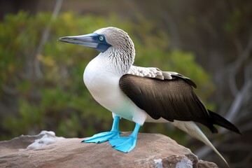 Blue-footed booby This species of seabird. Generative AI