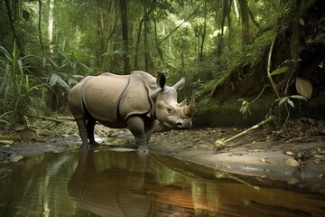 protect our planet's most precious and endangered species. Javan rhinoceros. Generative AI