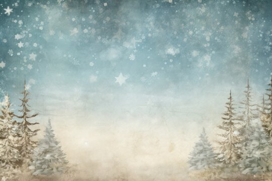 Christmas Wonderland Textured Background Nostalgic and Vintage Inspired Card